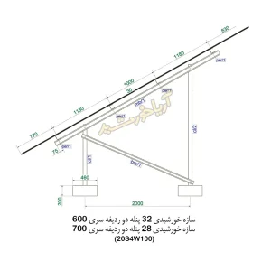 سازه خورشیدی 32 و 28 پنله